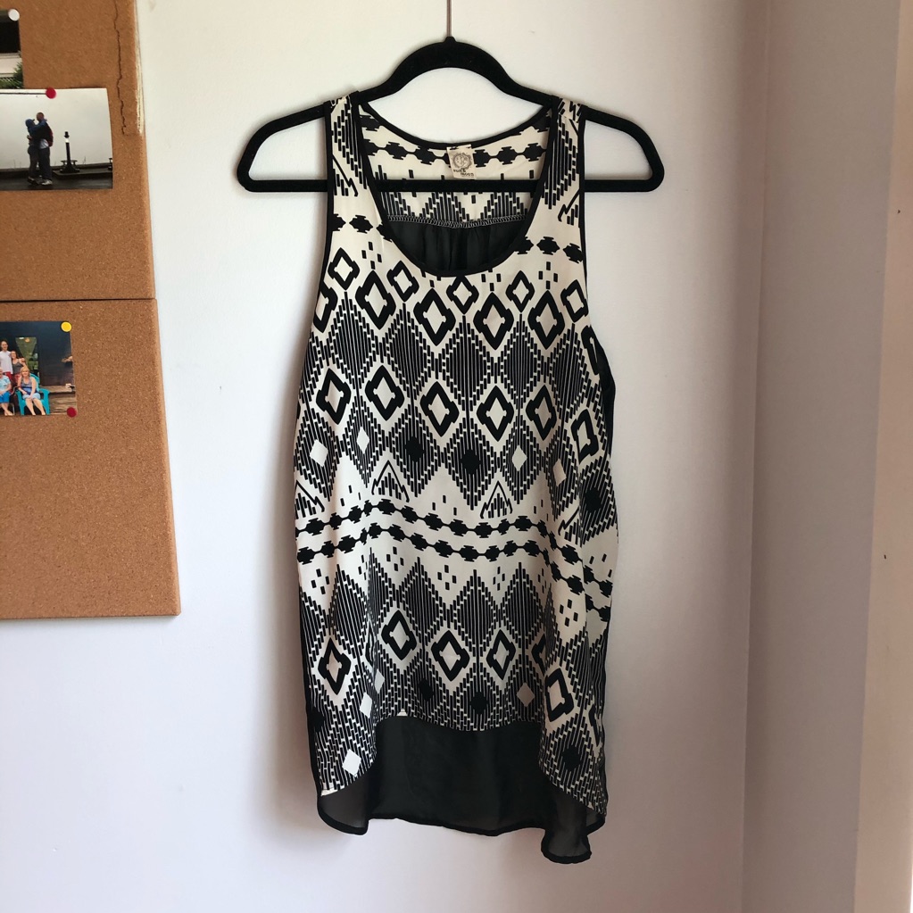 Shear Aztec Pattern Blouse